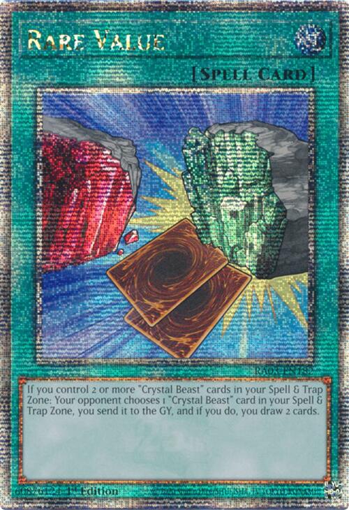Rare Value (Quarter Century Secret Rare) [RA03-EN182] Quarter Century Secret Rare | Galactic Gamez