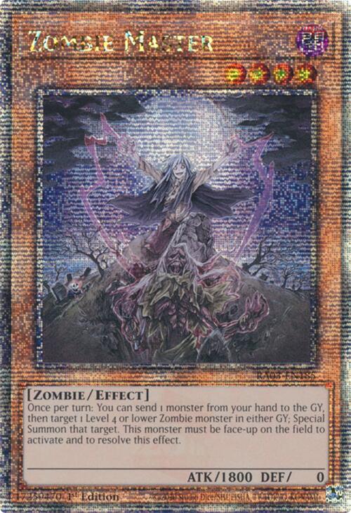 Zombie Master (Quarter Century Secret Rare) [RA03-EN185] Quarter Century Secret Rare | Galactic Gamez