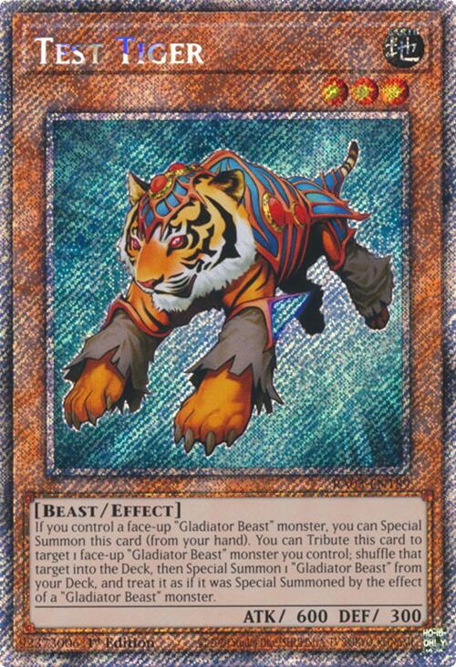 Test Tiger (Platinum Secret Rare) [RA03-EN189] Platinum Secret Rare | Galactic Gamez