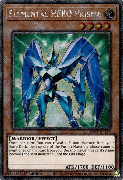Elemental HERO Prisma (Platinum Secret Rare) [RA03-EN193] Platinum Secret Rare | Galactic Gamez