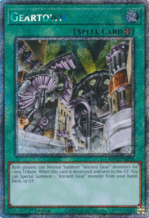 Geartown (Platinum Secret Rare) [RA03-EN203] Platinum Secret Rare | Galactic Gamez