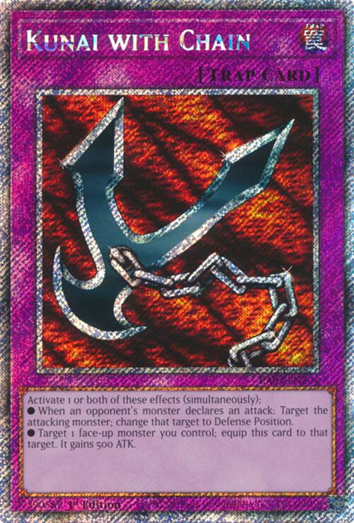 Kunai with Chain (Platinum Secret Rare) [RA03-EN204] Platinum Secret Rare | Galactic Gamez