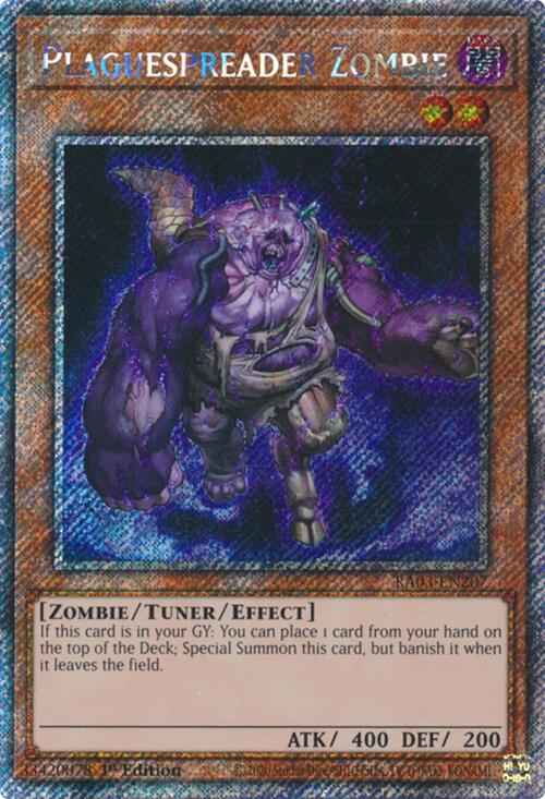 Plaguespreader Zombie (Platinum Secret Rare) [RA03-EN207] Platinum Secret Rare | Galactic Gamez