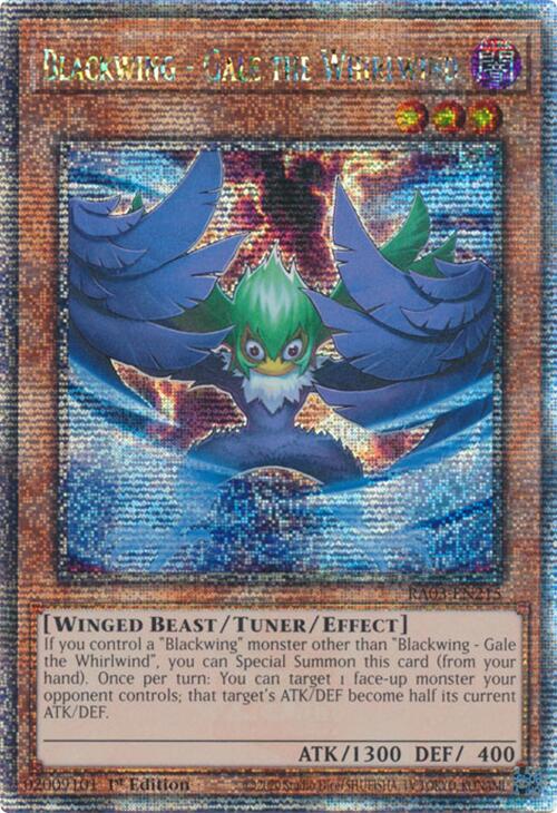 Blackwing - Gale the Whirlwind (Quarter Century Secret Rare) [RA03-EN215] Quarter Century Secret Rare | Galactic Gamez