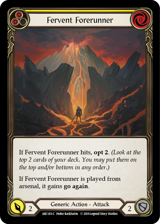 Fervent Forerunner (Yellow) [ARC183-C] (Arcane Rising)  1st Edition Normal | Galactic Gamez
