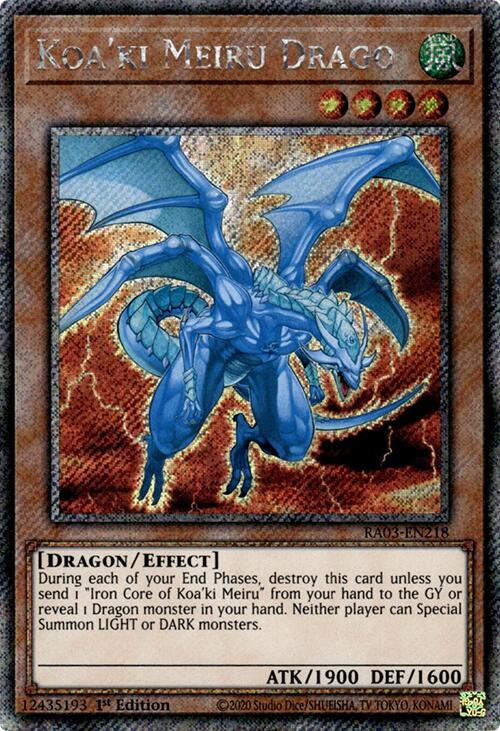 Koa'ki Meiru Drago (Platinum Secret Rare) [RA03-EN218] Platinum Secret Rare | Galactic Gamez