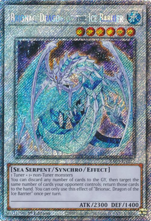 Brionac, Dragon of the Ice Barrier (Platinum Secret Rare) [RA03-EN227] Platinum Secret Rare | Galactic Gamez