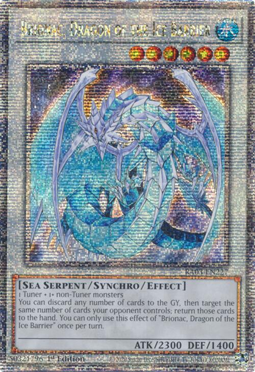 Brionac, Dragon of the Ice Barrier (Quarter Century Secret Rare) [RA03-EN227] Quarter Century Secret Rare | Galactic Gamez