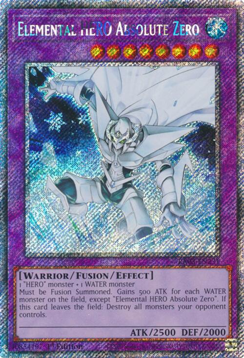 Elemental HERO Absolute Zero (Platinum Secret Rare) [RA03-EN231] Platinum Secret Rare | Galactic Gamez