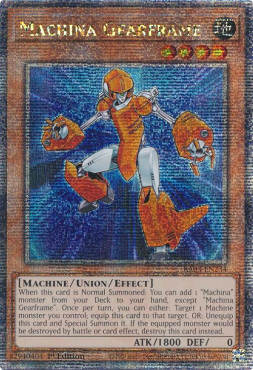 Machina Gearframe (Quarter Century Secret Rare) [RA03-EN234] Quarter Century Secret Rare | Galactic Gamez