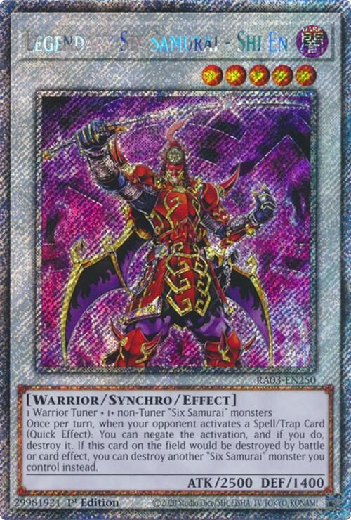 Legendary Six Samurai - Shi En (Platinum Secret Rare) [RA03-EN250] Platinum Secret Rare | Galactic Gamez