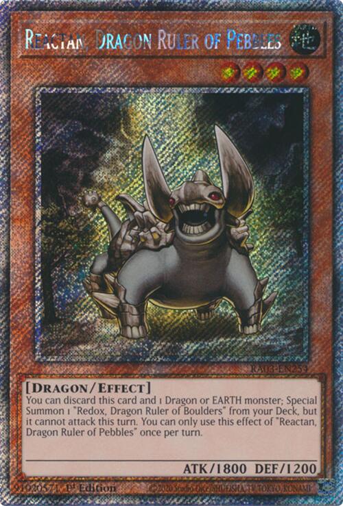 Reactan, Dragon Ruler of Pebbles (Platinum Secret Rare) [RA03-EN254] Platinum Secret Rare | Galactic Gamez