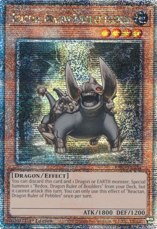 Reactan, Dragon Ruler of Pebbles (Quarter Century Secret Rare) [RA03-EN254] Quarter Century Secret Rare | Galactic Gamez