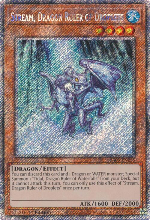 Stream, Dragon Ruler of Droplets (Platinum Secret Rare) [RA03-EN255] Platinum Secret Rare | Galactic Gamez