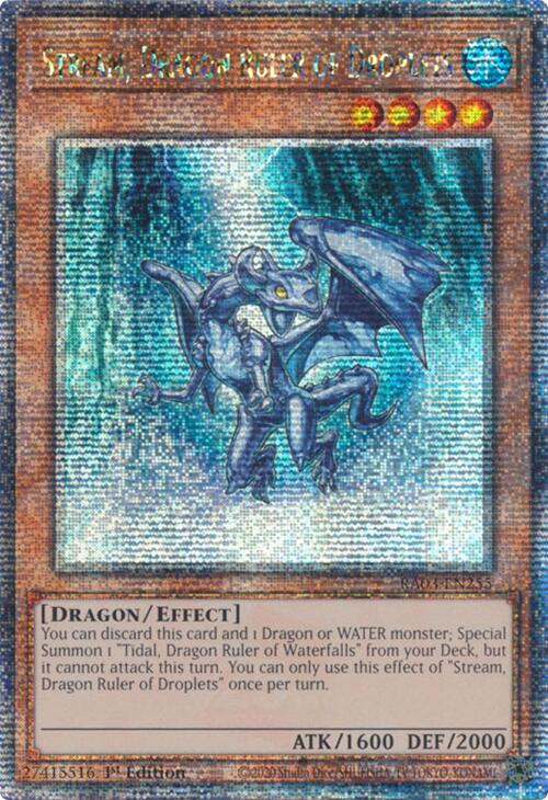 Stream, Dragon Ruler of Droplets (Quarter Century Secret Rare) [RA03-EN255] Quarter Century Secret Rare | Galactic Gamez