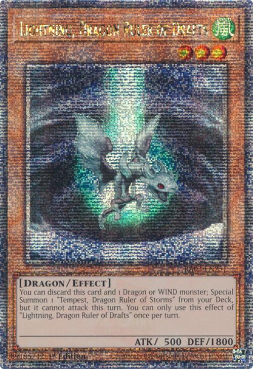 Lightning, Dragon Ruler of Drafts (Quarter Century Secret Rare) [RA03-EN257] Quarter Century Secret Rare | Galactic Gamez