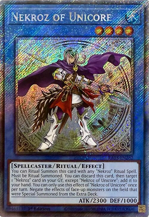 Nekroz of Unicore (Platinum Secret Rare) [RA03-EN262] Platinum Secret Rare | Galactic Gamez