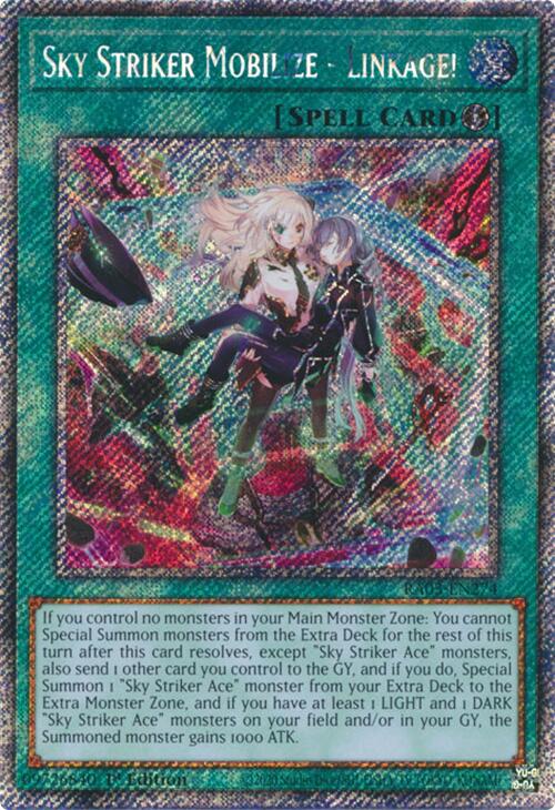 Sky Striker Mobilize - Linkage! (Platinum Secret Rare) [RA03-EN274] Platinum Secret Rare | Galactic Gamez