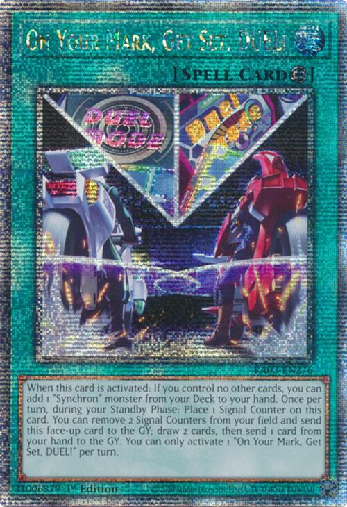 On Your Mark, Get Set, DUEL! (Quarter Century Secret Rare) [RA03-EN276] Quarter Century Secret Rare | Galactic Gamez