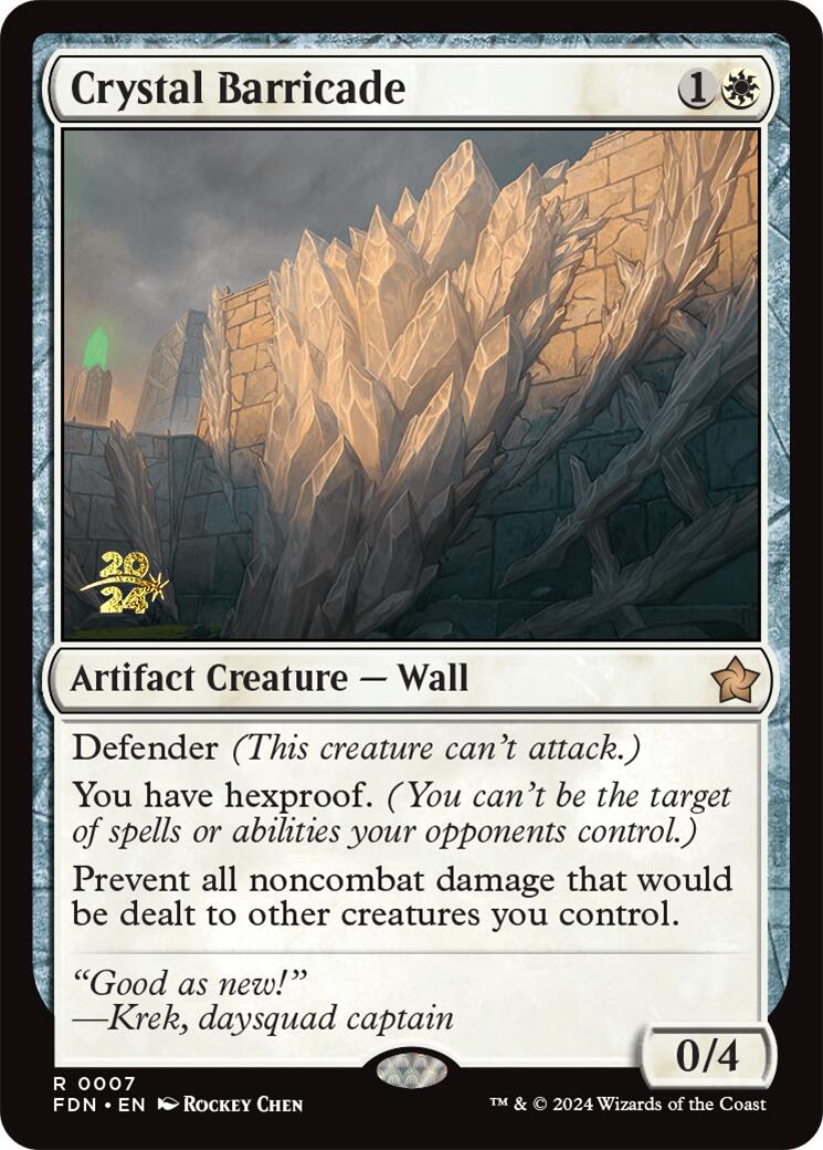 Crystal Barricade [Foundations Prerelease Promos] | Galactic Gamez