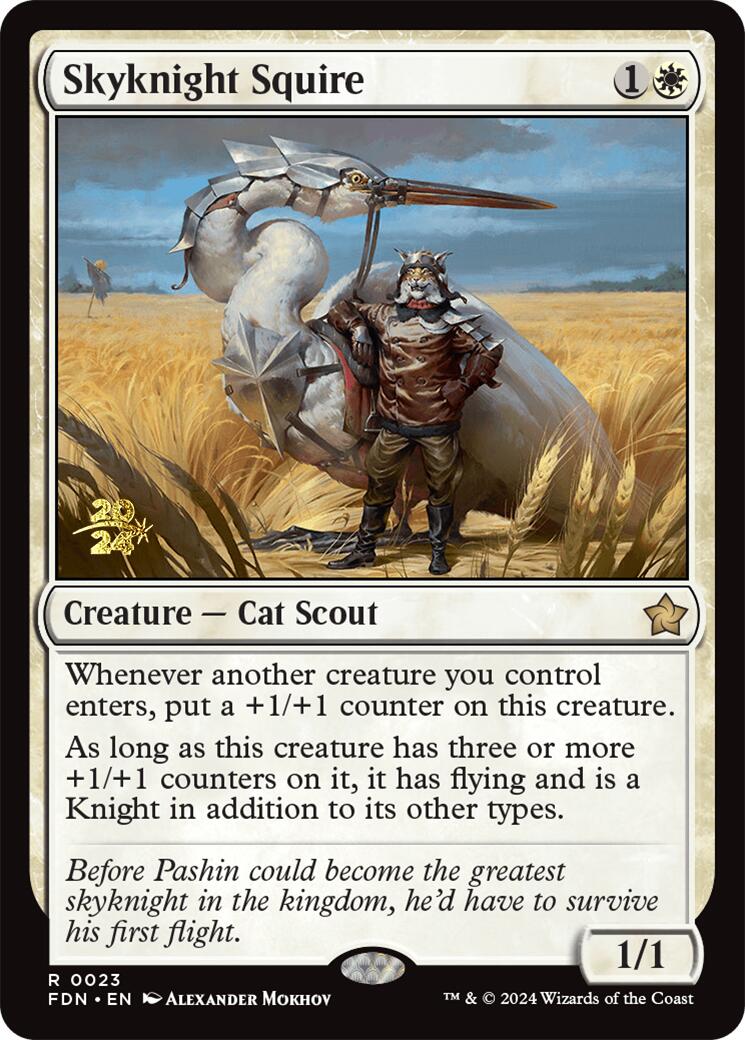 Skyknight Squire [Foundations Prerelease Promos] | Galactic Gamez