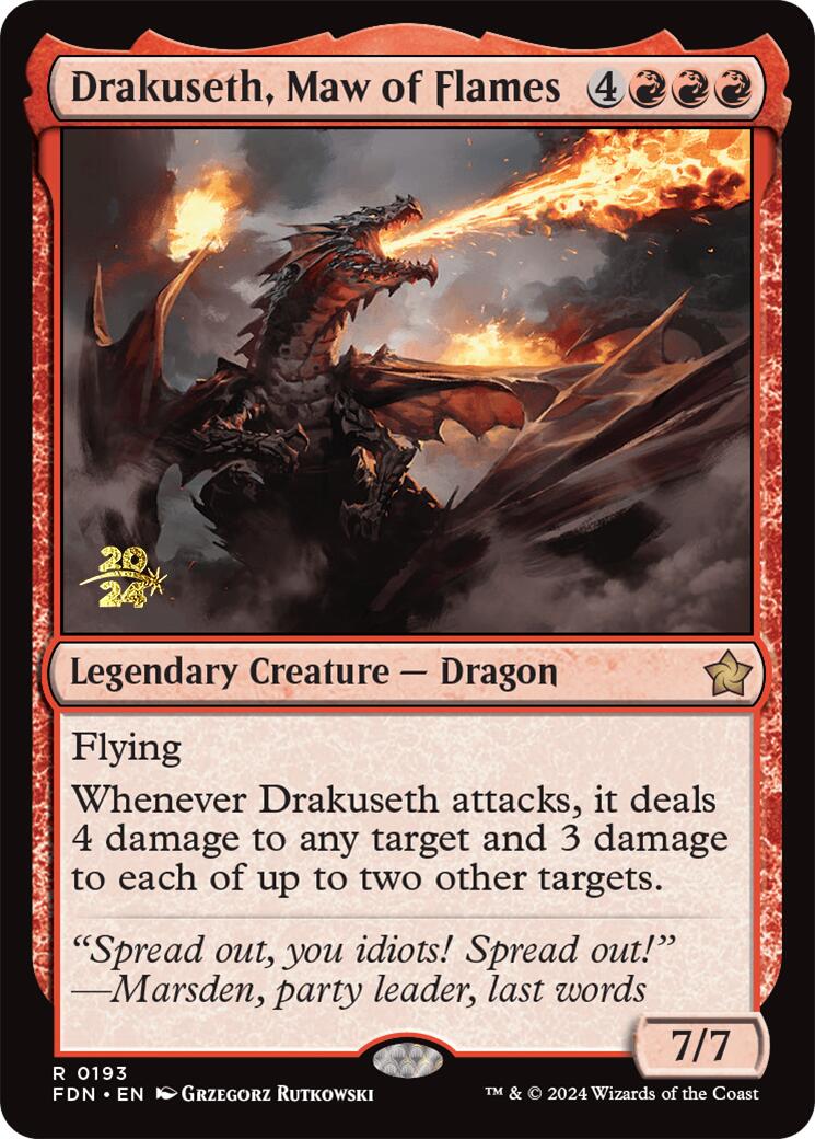 Drakuseth, Maw of Flames [Foundations Prerelease Promos] | Galactic Gamez