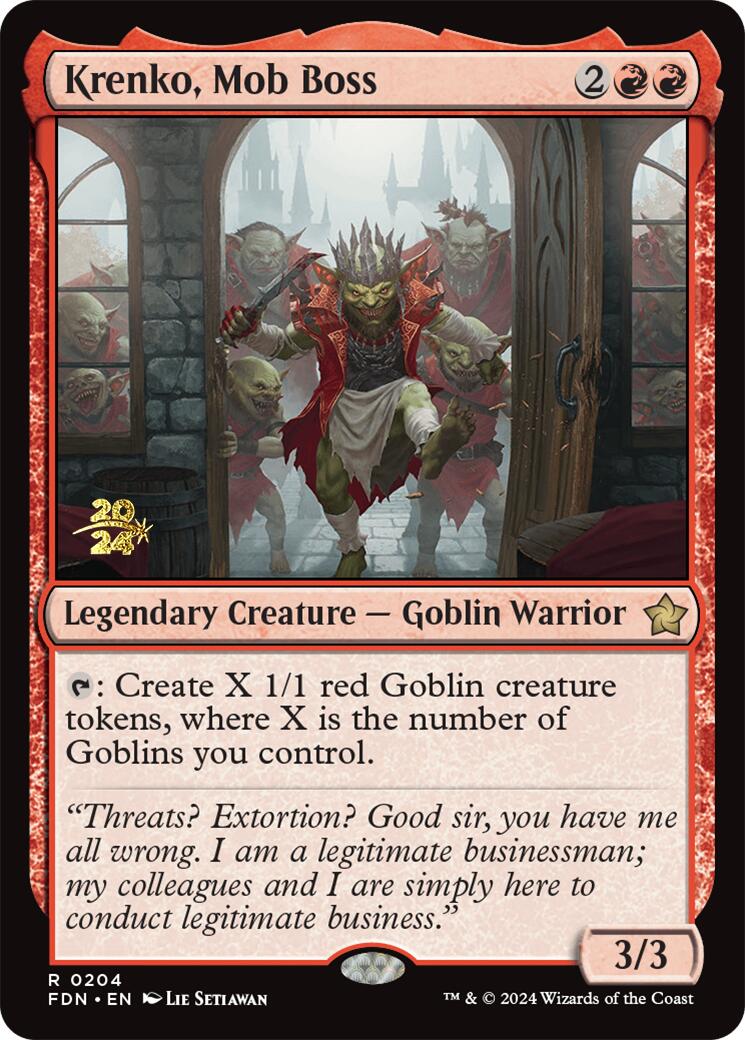 Krenko, Mob Boss [Foundations Prerelease Promos] | Galactic Gamez