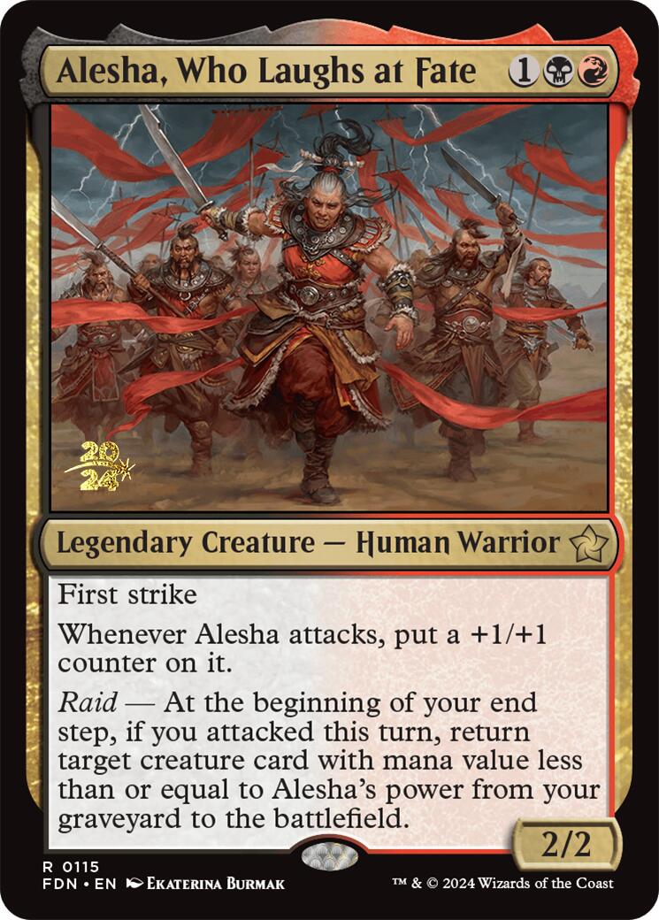 Alesha, Who Laughs at Fate [Foundations Prerelease Promos] | Galactic Gamez