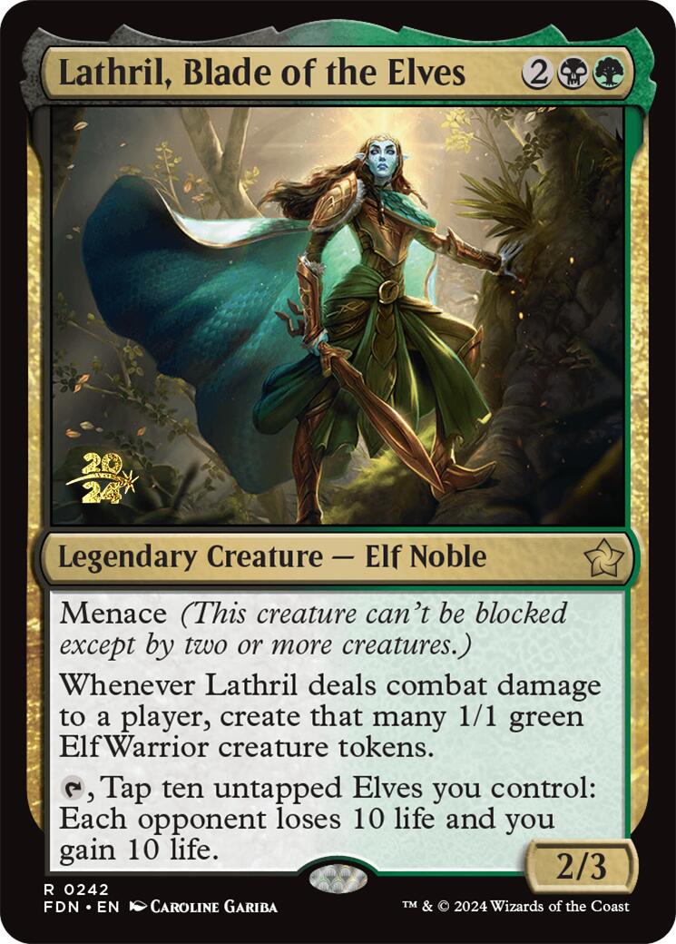 Lathril, Blade of the Elves [Foundations Prerelease Promos] | Galactic Gamez