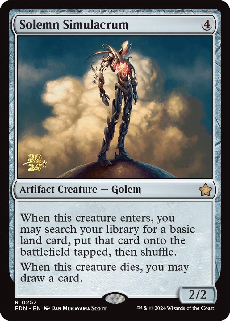 Solemn Simulacrum [Foundations Prerelease Promos] | Galactic Gamez