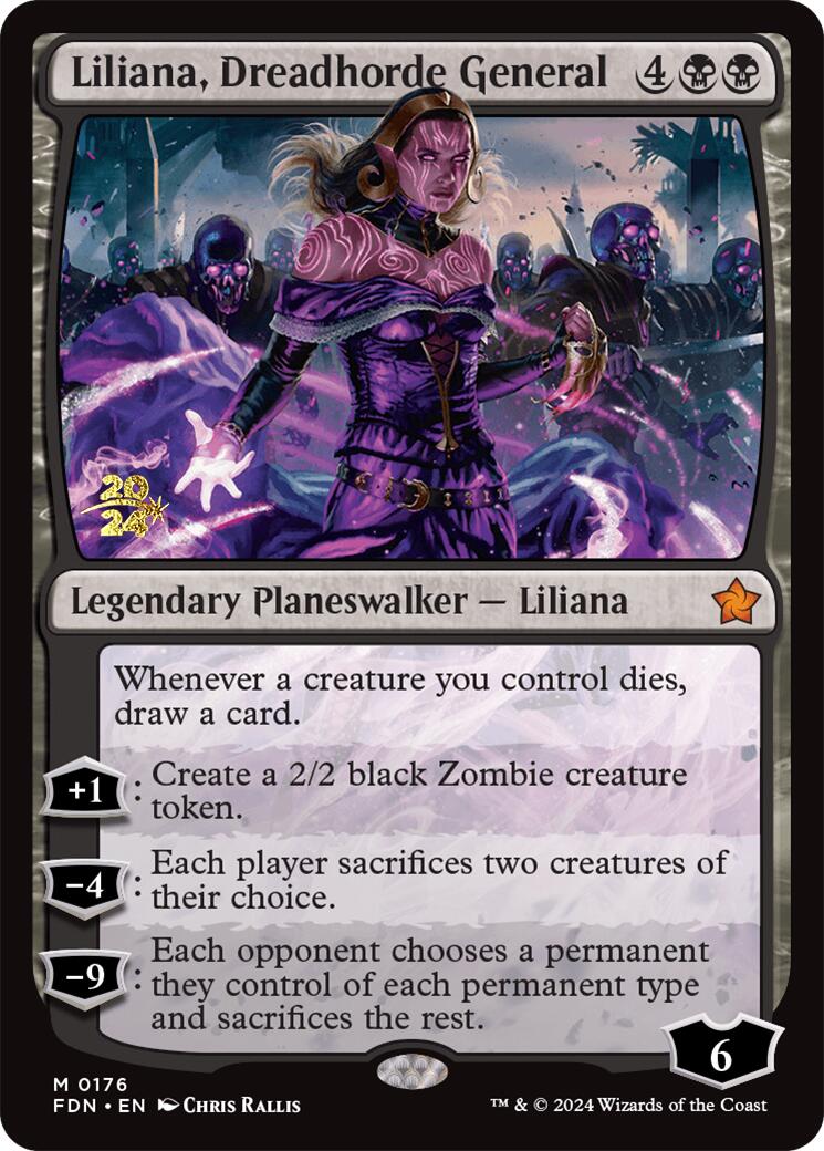 Liliana, Dreadhorde General [Foundations Prerelease Promos] | Galactic Gamez