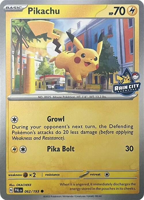 Pikachu (062/193) (Rain City Showcase) [Miscellaneous Cards] | Galactic Gamez