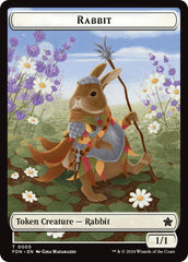 Rabbit // Soldier Double-Sided Token [Foundations Tokens] | Galactic Gamez