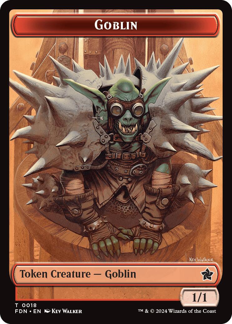 Goblin // Insect Doubled-Sided Token [Foundations Tokens] | Galactic Gamez