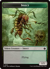 Zombie // Insect Doubled-Sided Token [Foundations Tokens] | Galactic Gamez