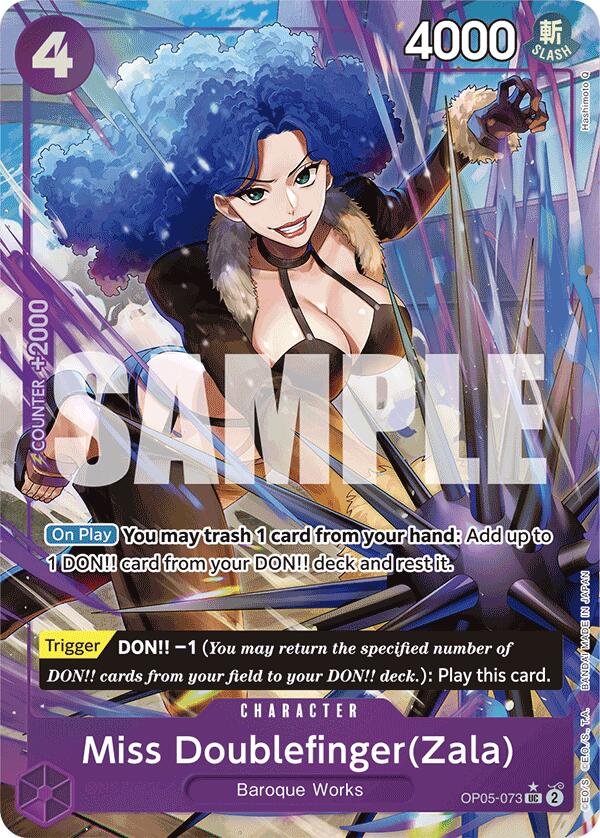 Miss Doublefinger(Zala) (Full Art) [Premium Booster -The Best-] | Galactic Gamez