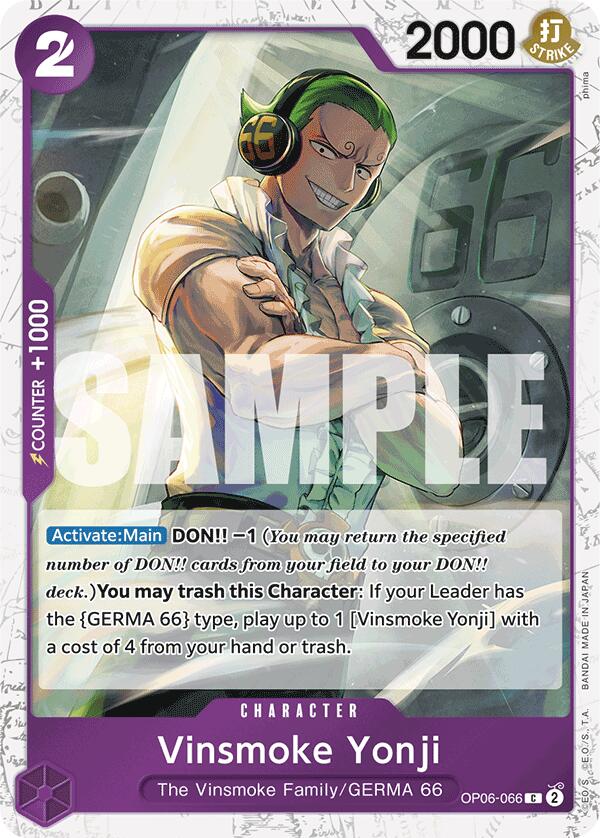 Vinsmoke Yonji (OP06-066) (Jolly Roger Foil) [Premium Booster -The Best-] | Galactic Gamez