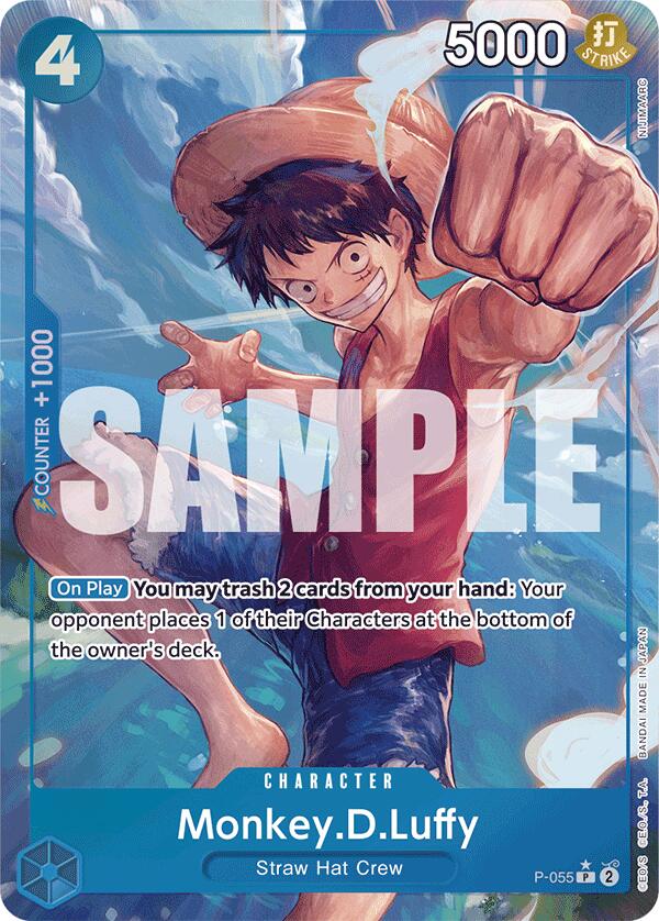 Monkey.D.Luffy (P-055) (Full Art) [Premium Booster -The Best-] | Galactic Gamez