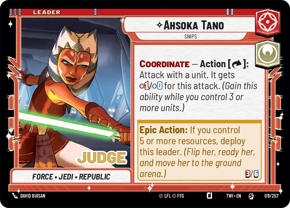 Ahsoka Tano - Snips (011/257) (011/257) [Judge Promos] | Galactic Gamez