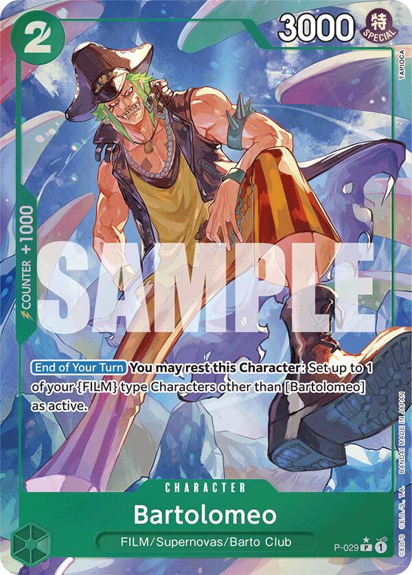 Bartolomeo (P-029) (Full Art) [Premium Booster -The Best-] | Galactic Gamez