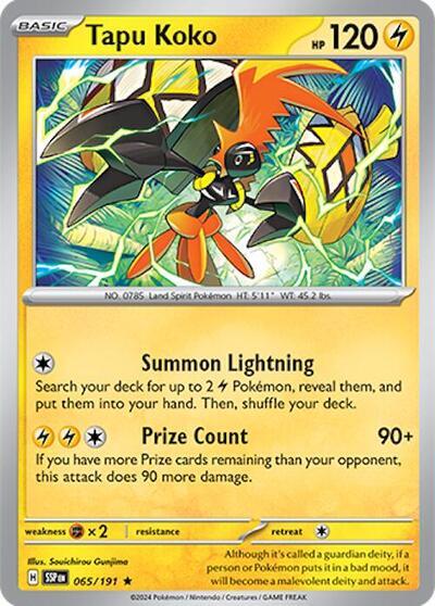 Tapu Koko (065/191) (Deck Exclusives) [Scarlet & Violet: Surging Sparks] | Galactic Gamez