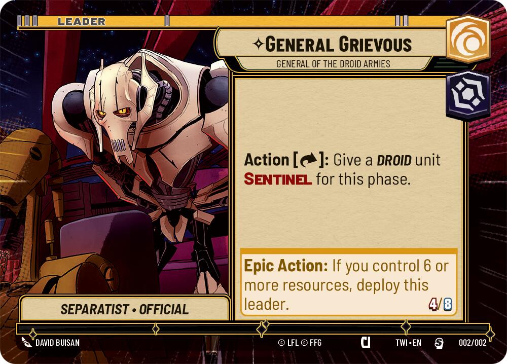 General Grievous - General of the Droid Armies (002/002) (Hyperspace) (Prerelease Promos) (002/002) [Twilight of the Republic Promos] | Galactic Gamez