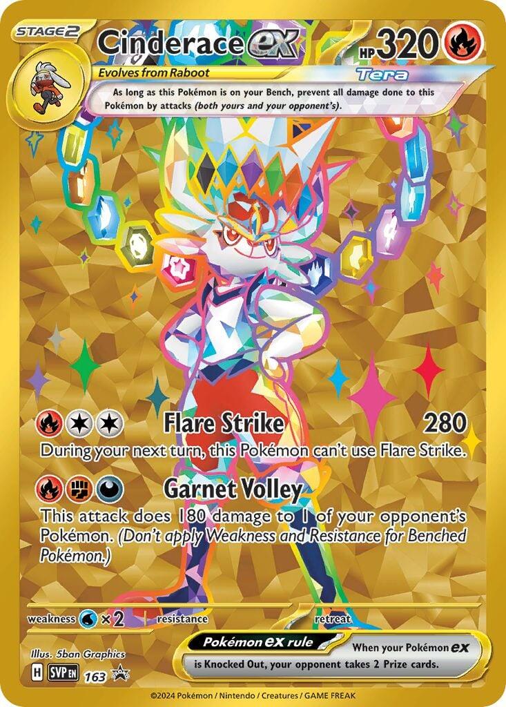 Cinderace ex (163) [Scarlet & Violet: Black Star Promos] | Galactic Gamez