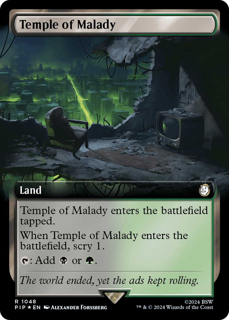 Temple of Malady (Extended Art) (Surge Foil) [Fallout] | Galactic Gamez
