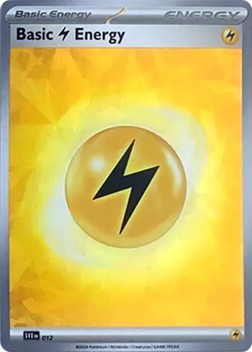 Basic Lightning Energy (012) (Cracked Ice Holo) [Scarlet & Violet: Stellar Crown] | Galactic Gamez