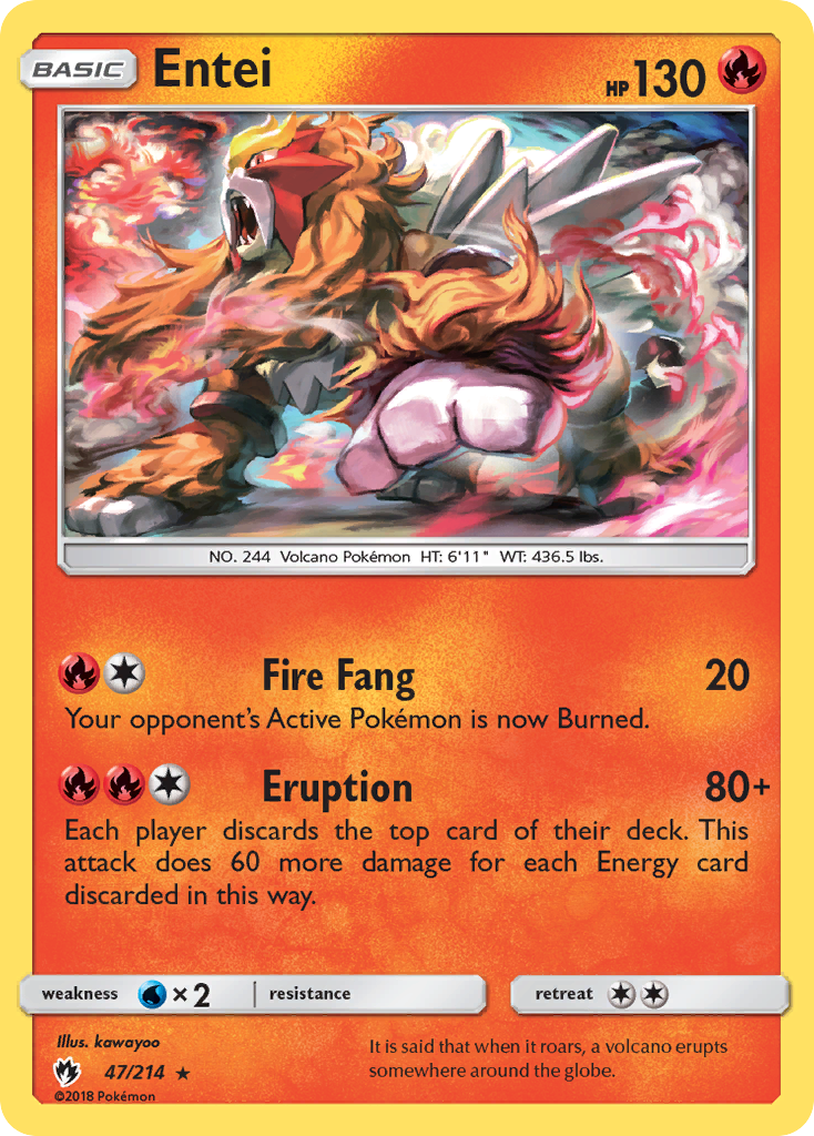 Entei (47/214) [Sun & Moon: Lost Thunder] | Galactic Gamez