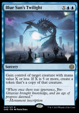 Blue Sun's Twilight (Promo Pack) [Phyrexia: All Will Be One Promos] | Galactic Gamez