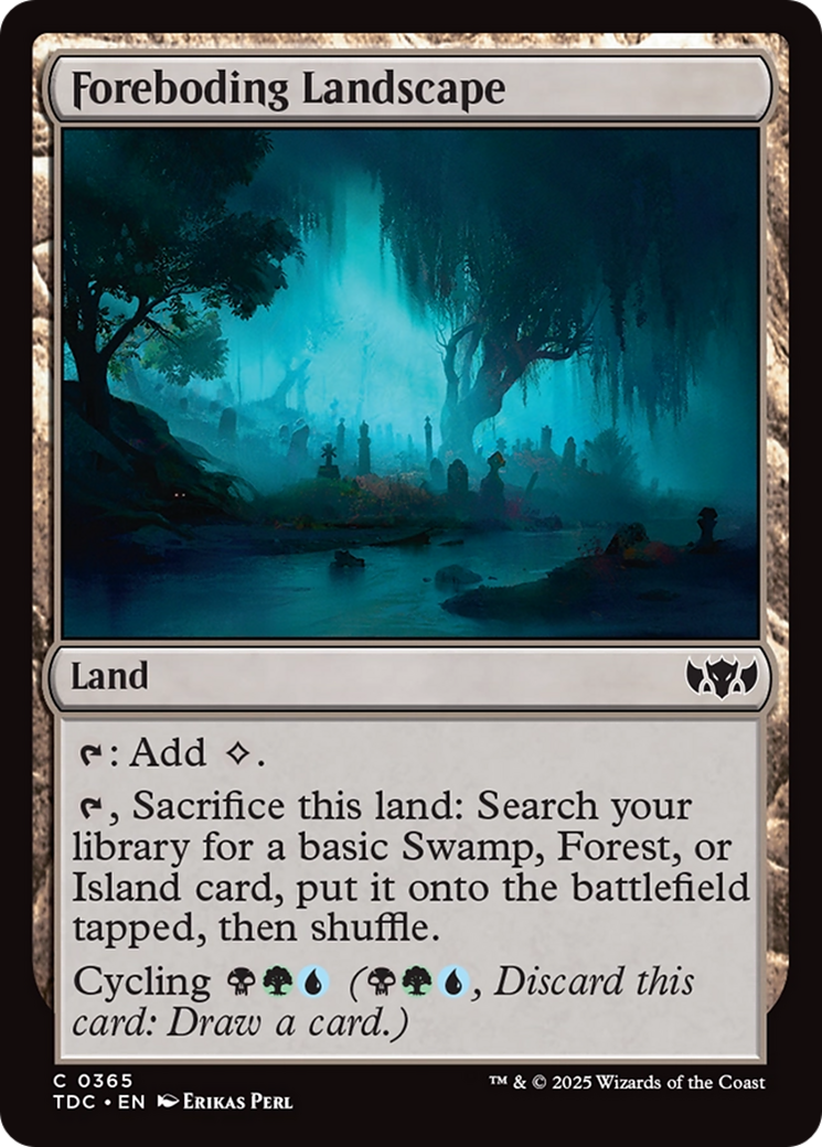 Foreboding Landscape [Tarkir: Dragonstorm Commander] | Galactic Gamez