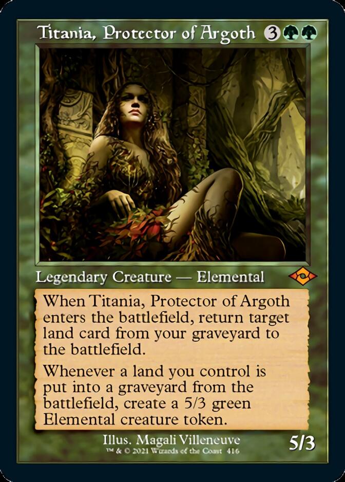 Titania, Protector of Argoth (Retro Foil Etched) [Modern Horizons 2] | Galactic Gamez