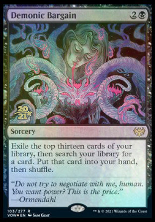 Demonic Bargain [Innistrad: Crimson Vow Prerelease Promos] | Galactic Gamez